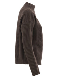 Herno Women Pure Wool Jumper With Textured Knit And High Neck