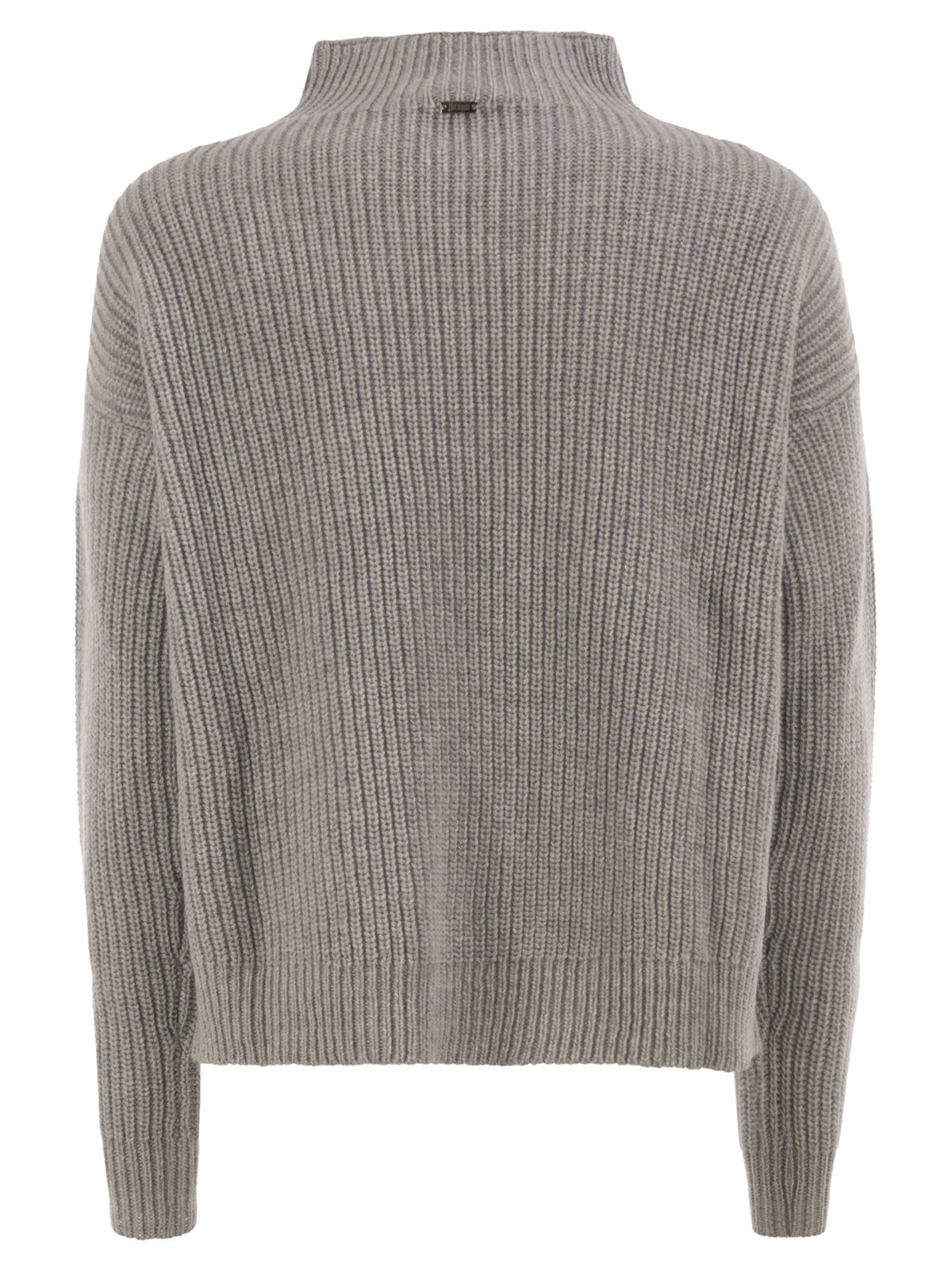 Herno Women Pure Wool Jumper With Textured Knit And High Neck