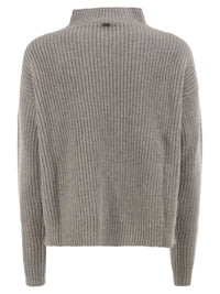 Herno Women Pure Wool Jumper With Textured Knit And High Neck