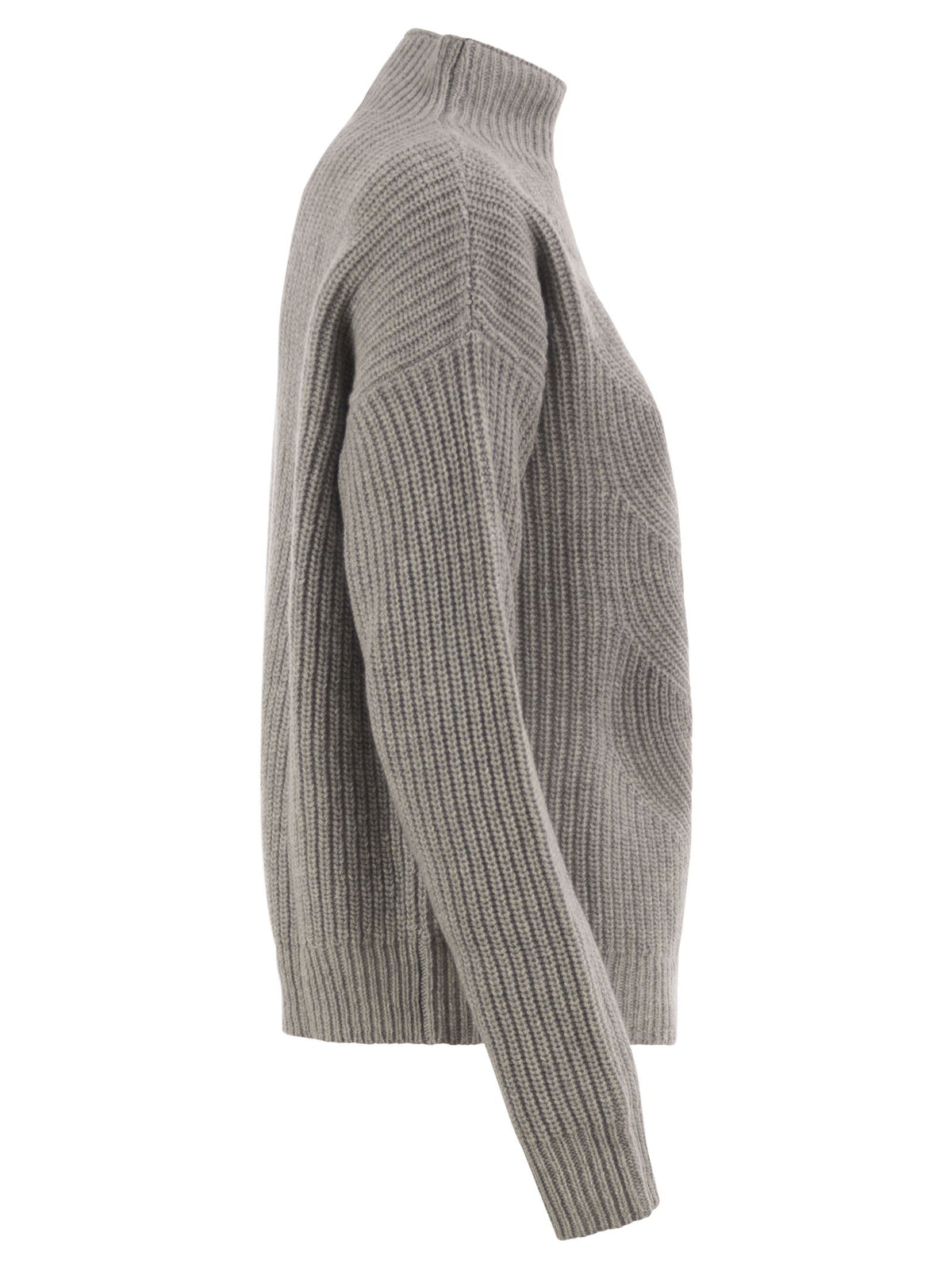 Herno Women Pure Wool Jumper With Textured Knit And High Neck
