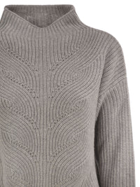Herno Women Pure Wool Jumper With Textured Knit And High Neck