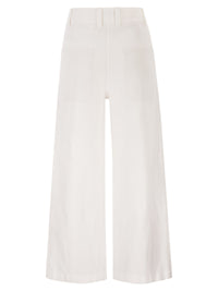 Brunello Cucinelli Women Crop Chino Trousers In Cotton And Linen Gabardine
