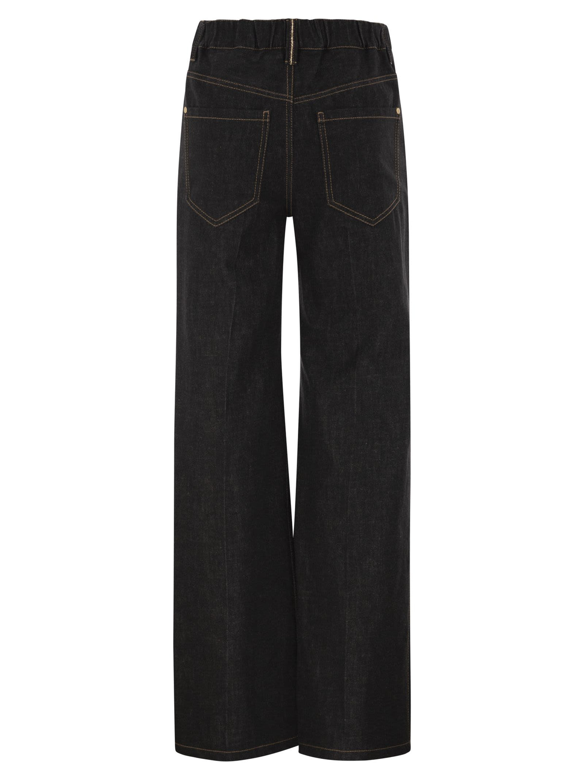 Brunello Cucinelli Women Wide-Leg Cotton Denim Jeans