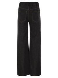 Brunello Cucinelli Women Wide-Leg Cotton Denim Jeans