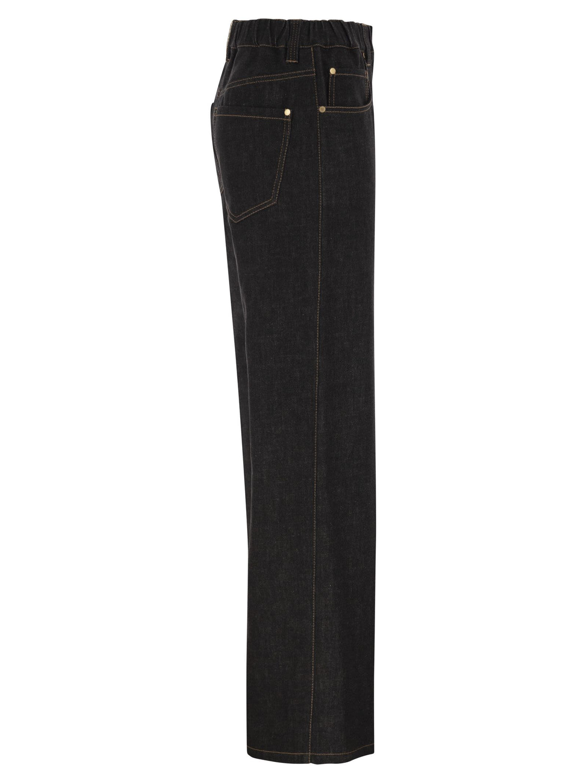 Brunello Cucinelli Women Wide-Leg Cotton Denim Jeans