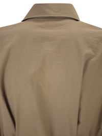 Brunello Cucinelli Women Chemise Dress In Technical Cotton And Nylon Poplin With Belt