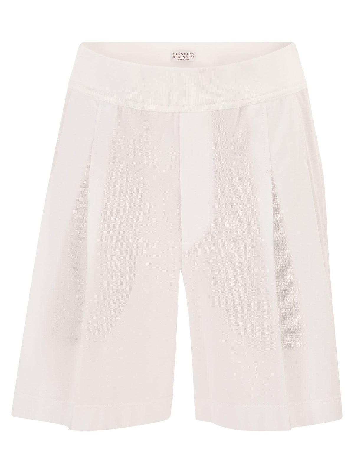 Brunello Cucinelli Women Active Shorts In Stretch Cotton Piqué With Logo