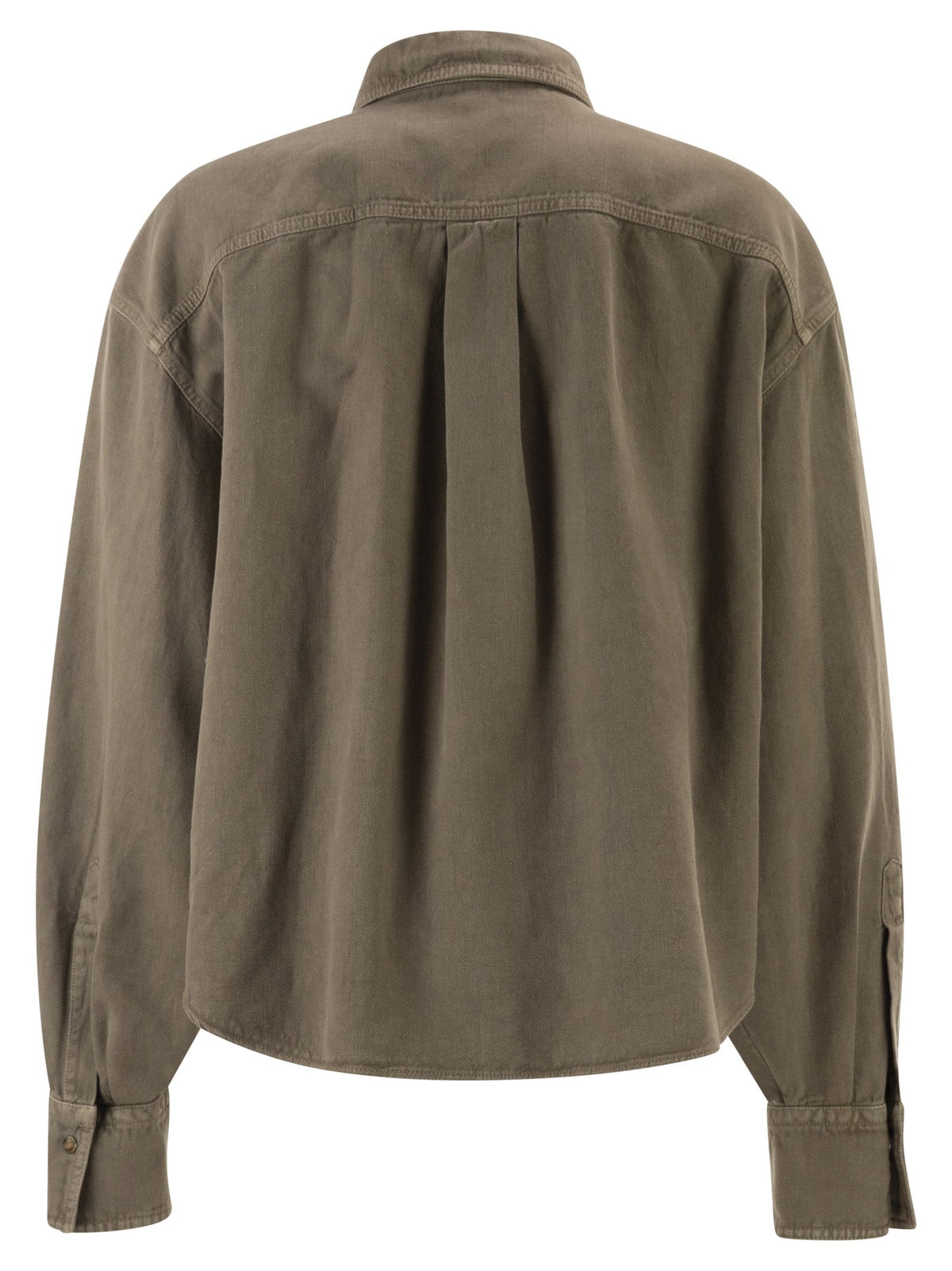 Brunello Cucinelli Women Shirt In Garment-Dyed Cotton And Linen Cover