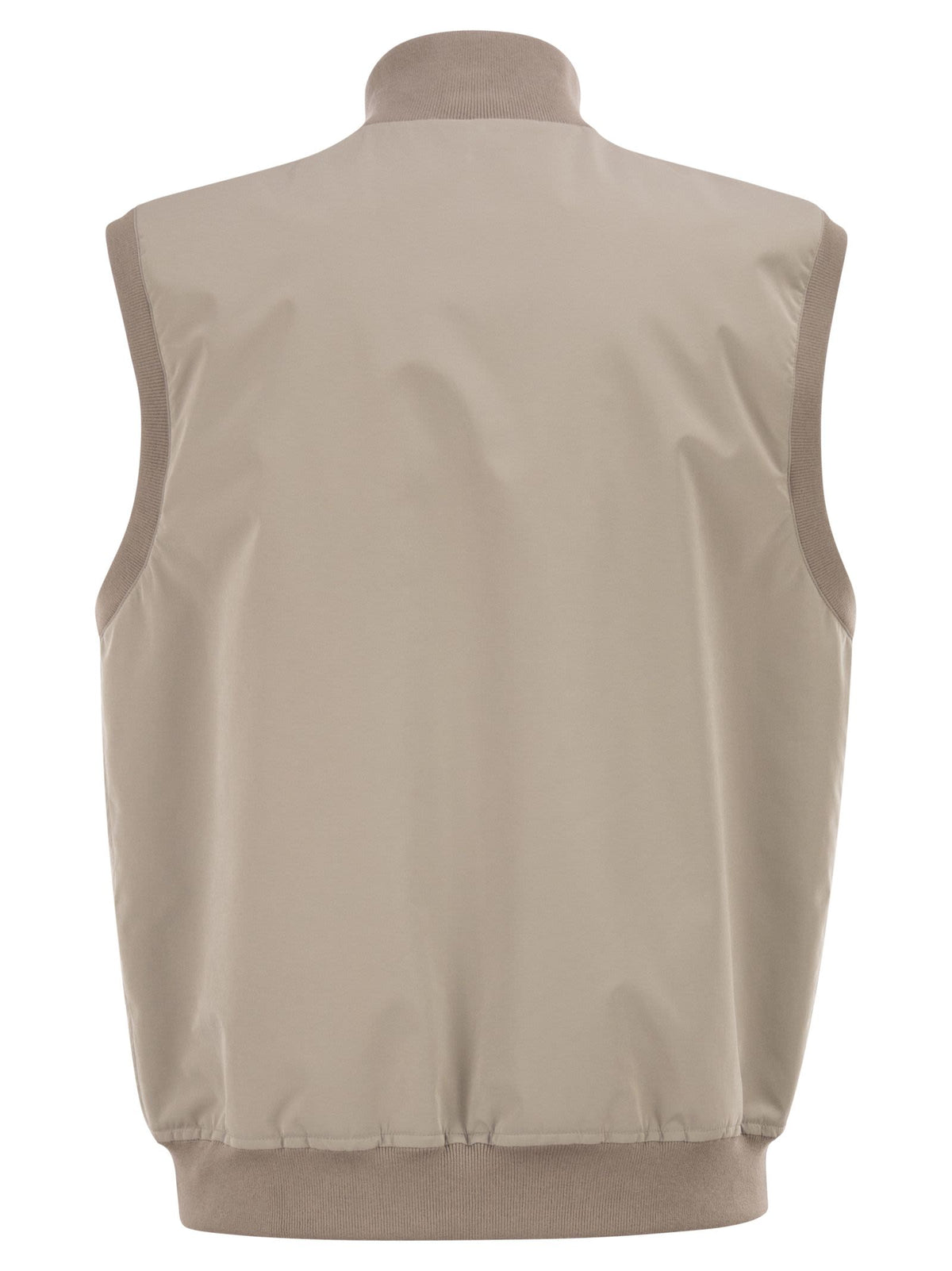 Brunello Cucinelli Men Membrane Nylon Waistcoat With Thermore® Padding