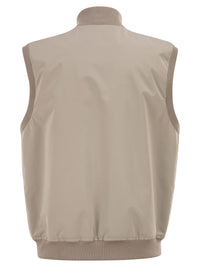 Brunello Cucinelli Men Membrane Nylon Waistcoat With Thermore® Padding