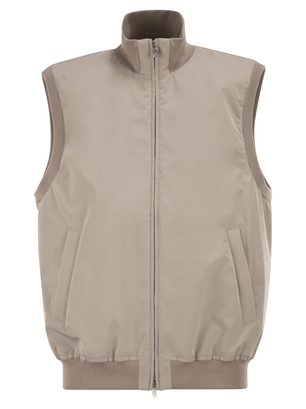 Brunello Cucinelli Men Membrane Nylon Waistcoat With Thermore® Padding