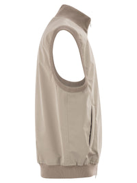 Brunello Cucinelli Men Membrane Nylon Waistcoat With Thermore® Padding