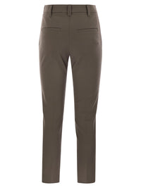 Brunello Cucinelli Women Cigarette Trousers In Stretch Cotton