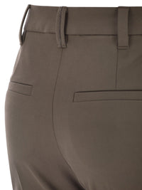 Brunello Cucinelli Women Cigarette Trousers In Stretch Cotton