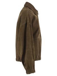 Brunello Cucinelli Women Suede Leather Bomber Jacket
