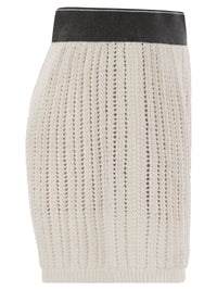 Brunello Cucinelli Women Cotton Net Knit Shorts