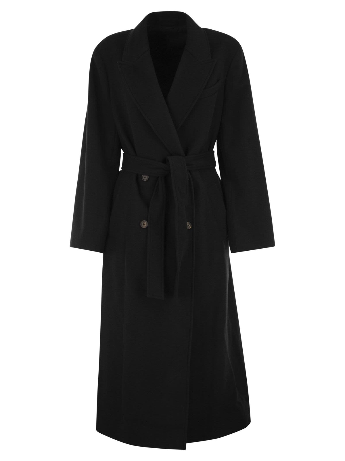 Brunello Cucinelli Women Pure Cashmere Double-Breasted Belted Coat