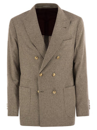 Brunello Cucinelli Men One-And-A-Half Breasted Deconstructed Jacket In Checked Flannel
