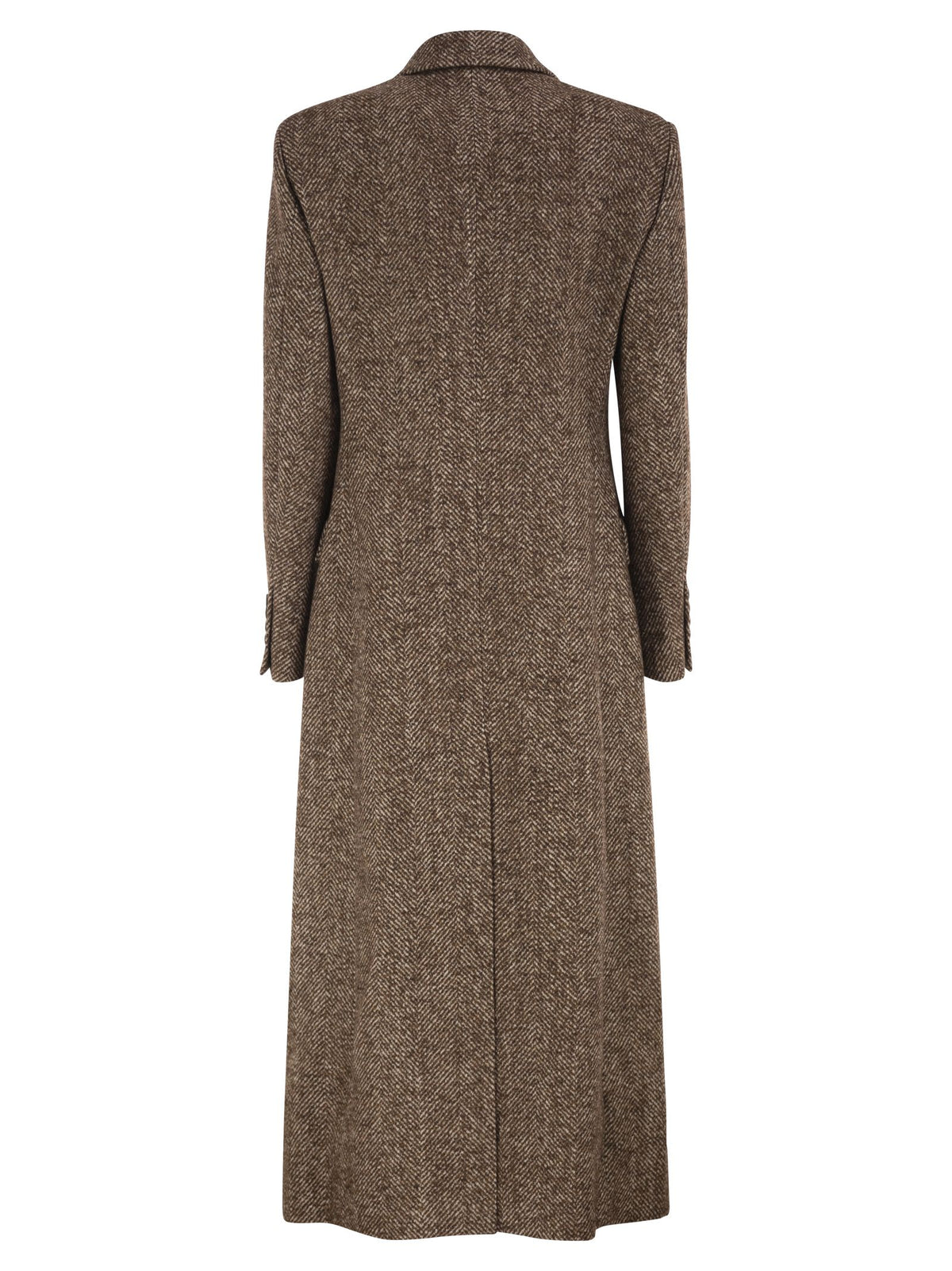 Brunello Cucinelli Women Double-Breasted Wool And Alpaca Herringbone Coat