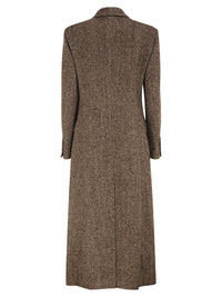 Brunello Cucinelli Women Double-Breasted Wool And Alpaca Herringbone Coat