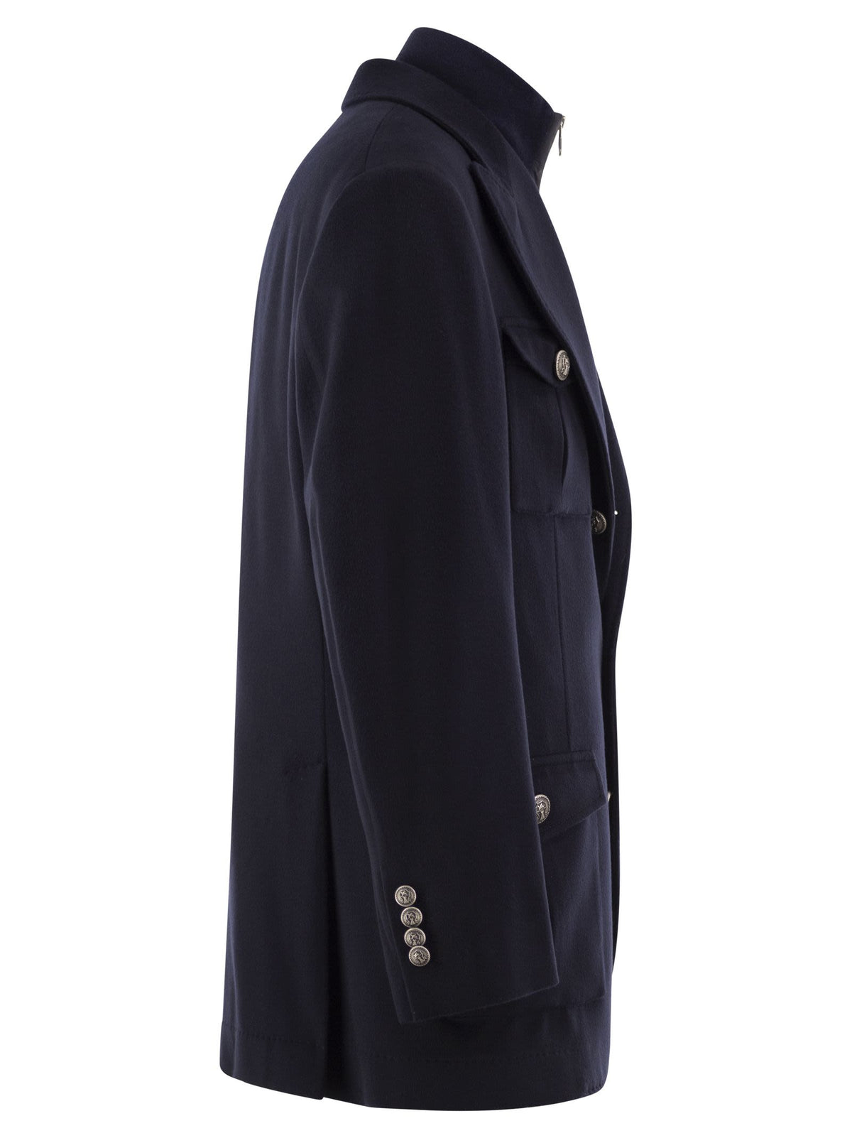 Brunello Cucinelli Men Virgin Wool Jacket With Removable Padded Gilet