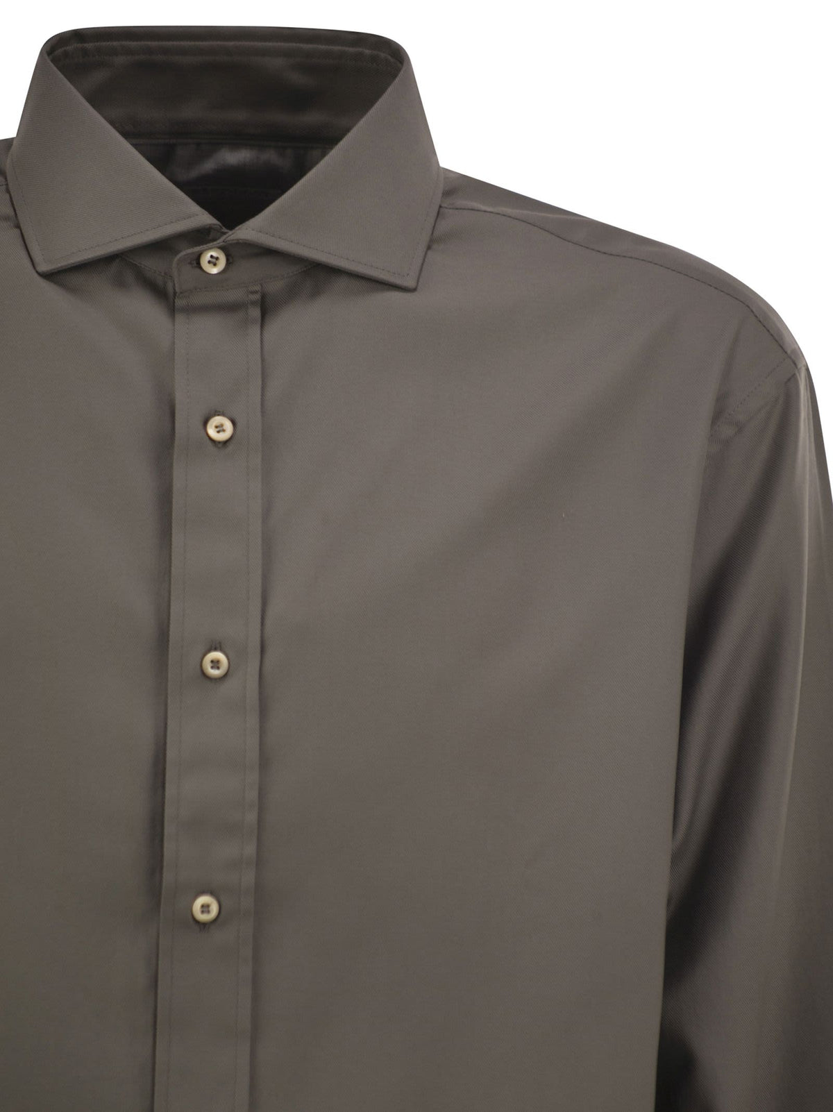 Brunello Cucinelli Men Cotton Poplin Shirt