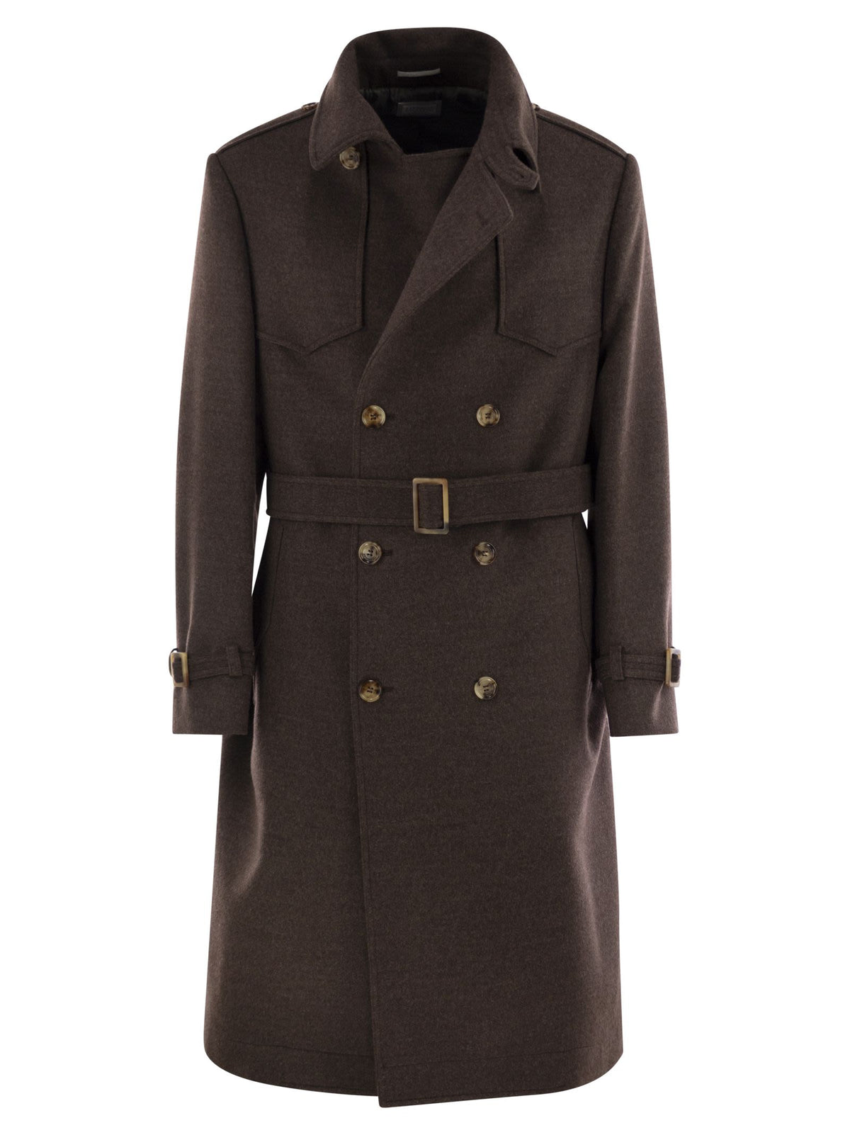 Brunello Cucinelli Men Wool Trench