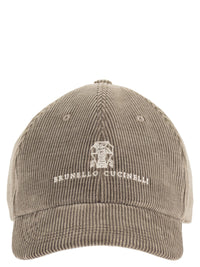 Brunello Cucinelli Men Cotton And Cashmere-Blend Corduroy Baseball Cap