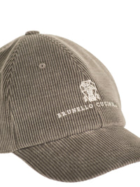 Brunello Cucinelli Men Cotton And Cashmere-Blend Corduroy Baseball Cap