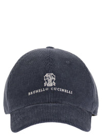 Brunello Cucinelli Men Cotton And Cashmere-Blend Corduroy Baseball Cap