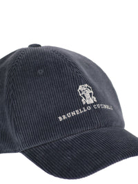 Brunello Cucinelli Men Cotton And Cashmere-Blend Corduroy Baseball Cap