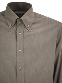 Brunello Cucinelli Men Cotton And Lyocell Button-Down Shirt