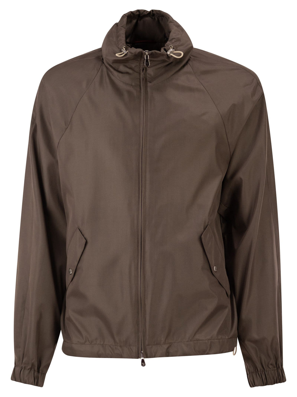 Brunello Cucinelli Men Unlined Jacket In Membrane Silk