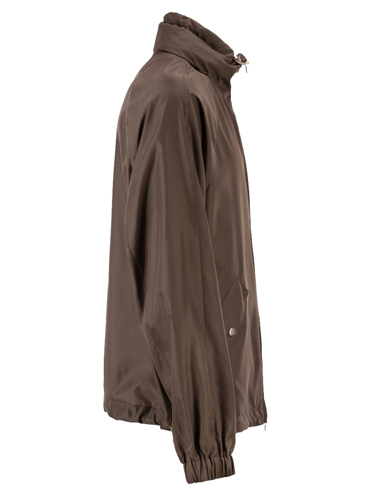 Brunello Cucinelli Men Unlined Jacket In Membrane Silk
