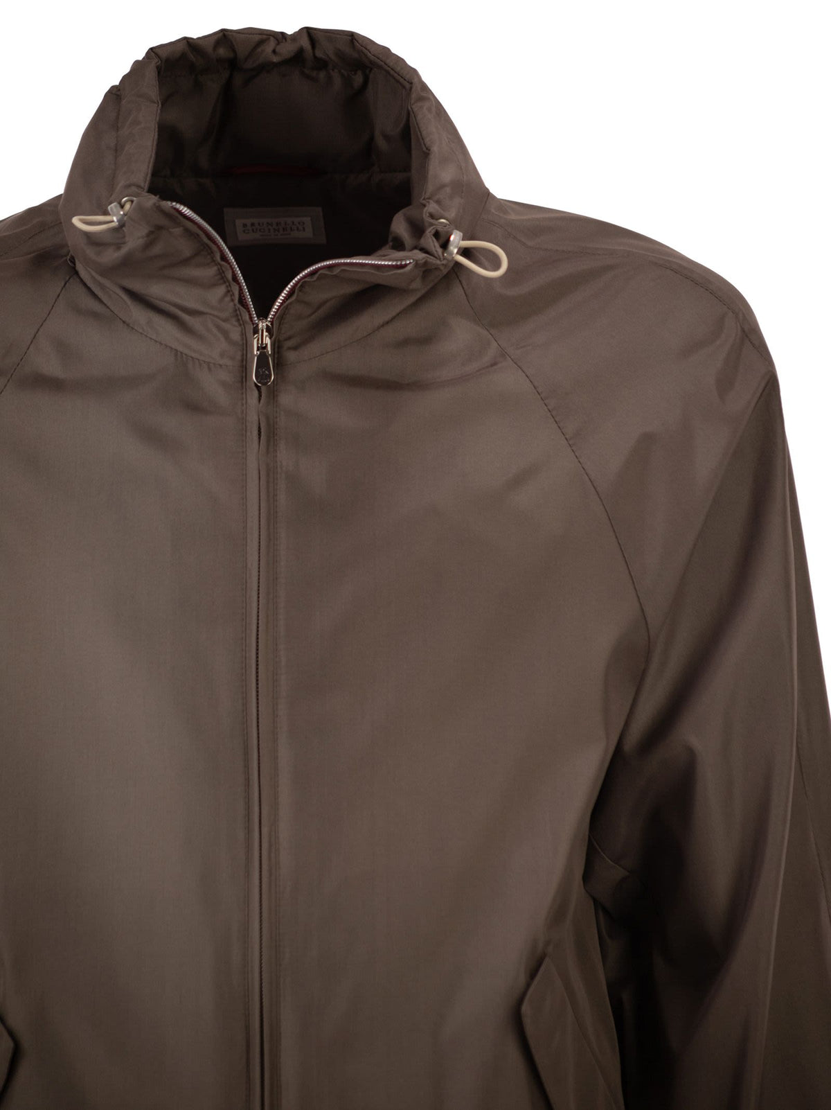 Brunello Cucinelli Men Unlined Jacket In Membrane Silk