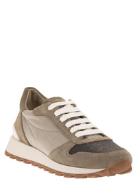 Brunello Cucinelli Women Techno Fabric Runners With Precious Toe