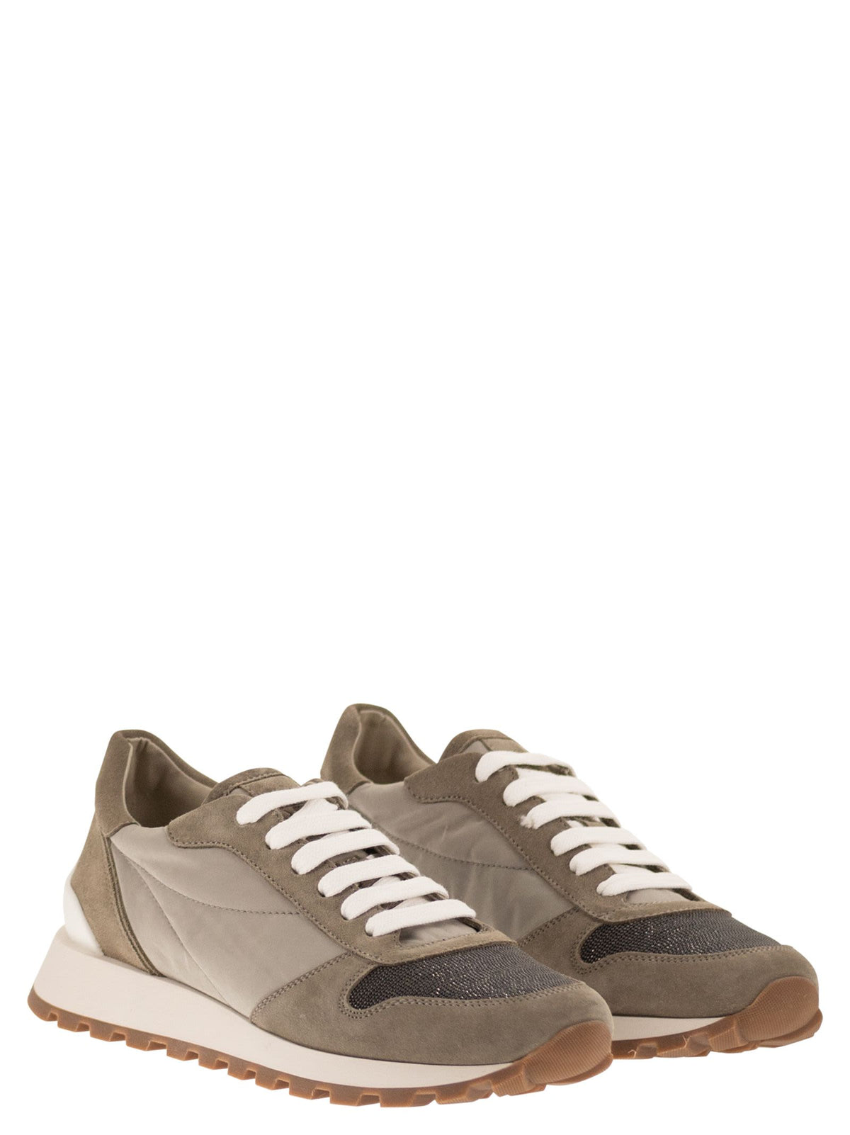 Brunello Cucinelli Women Techno Fabric Runners With Precious Toe