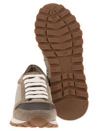 Brunello Cucinelli Women Techno Fabric Runners With Precious Toe