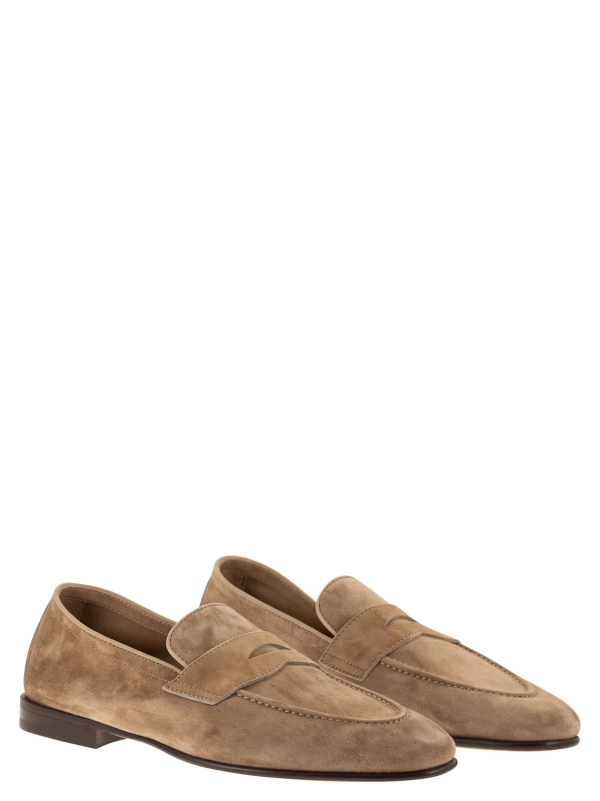 Brunello Cucinelli Men Soft Suede Penny Loafer