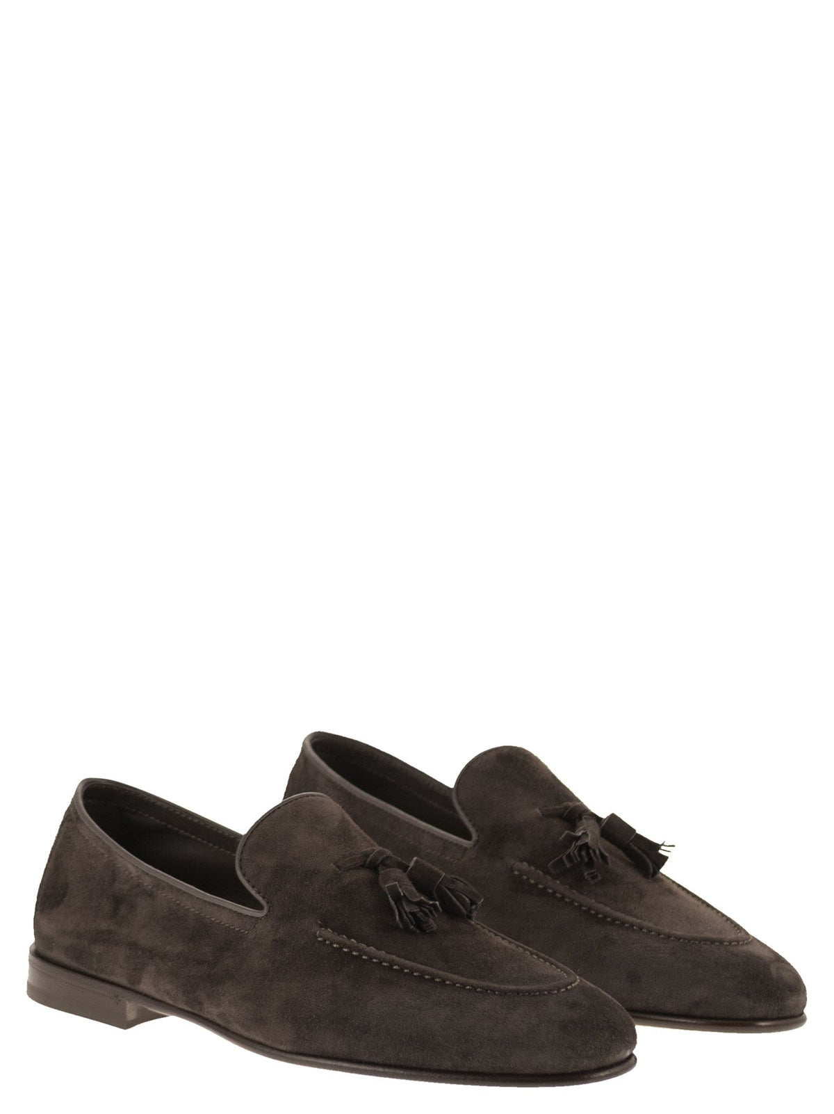 Brunello Cucinelli Men Suede Moccasins With Tassels