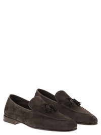 Brunello Cucinelli Men Suede Moccasins With Tassels