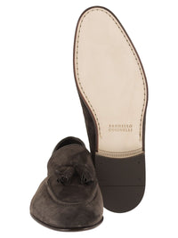 Brunello Cucinelli Men Suede Moccasins With Tassels