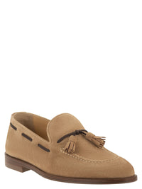 Brunello Cucinelli Men Suede Loafers With Tassels