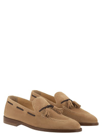 Brunello Cucinelli Men Suede Loafers With Tassels