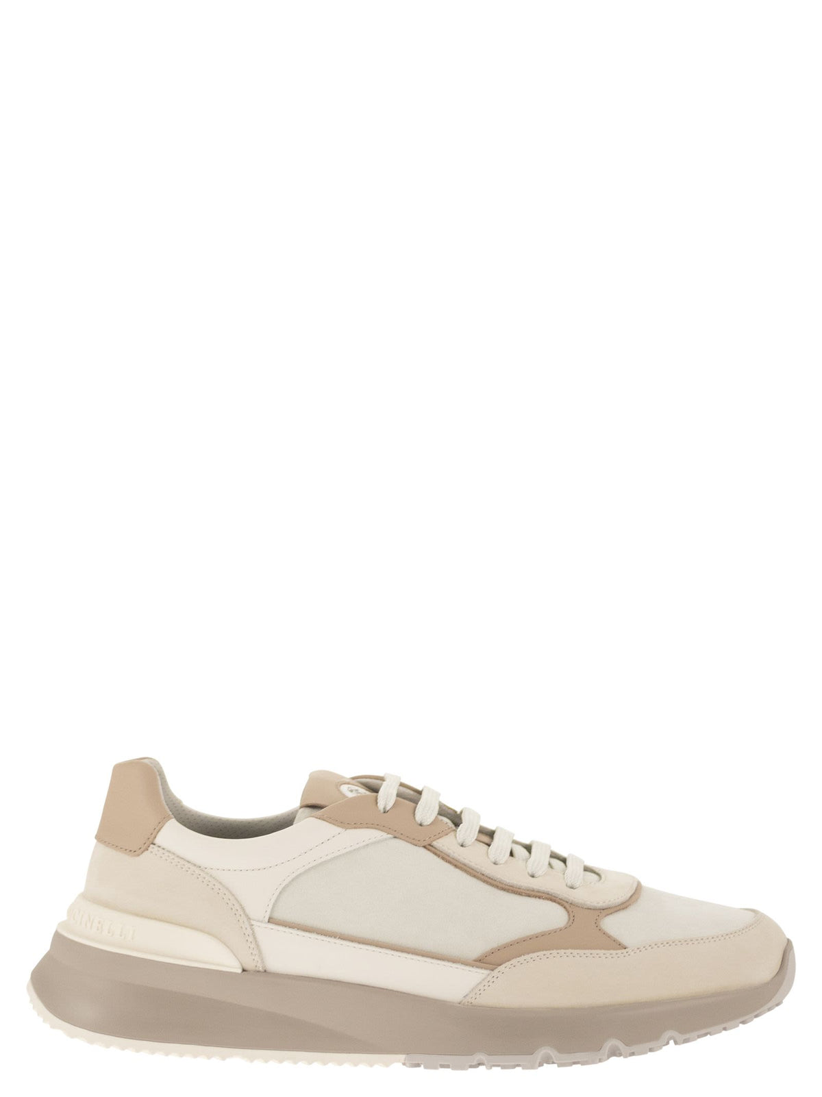 Brunello Cucinelli Men Multicolour Leather And Suede Runner Sneakers