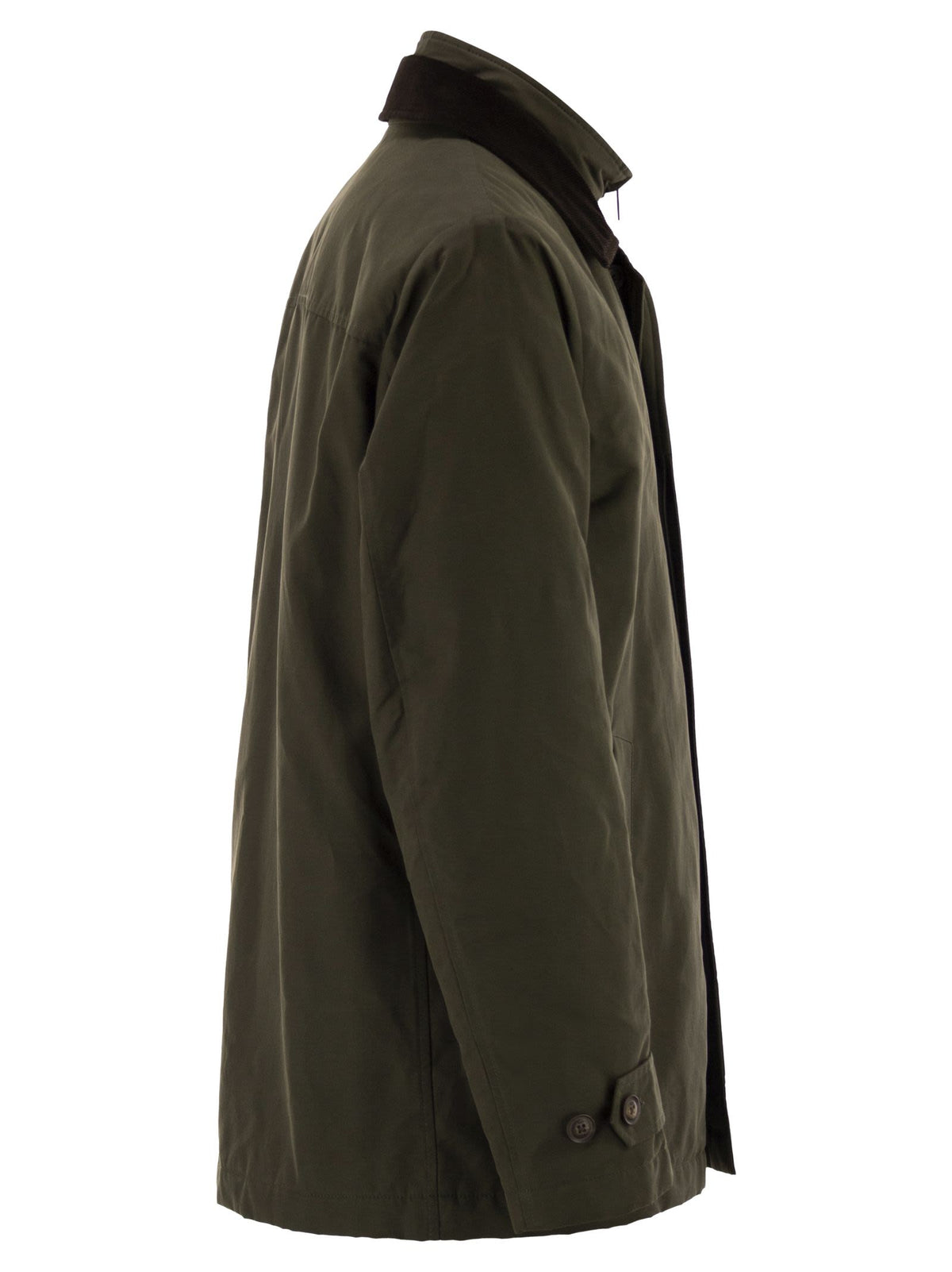 Fay Men Short Morning Raincoat In Cotton And Nylon Faille
