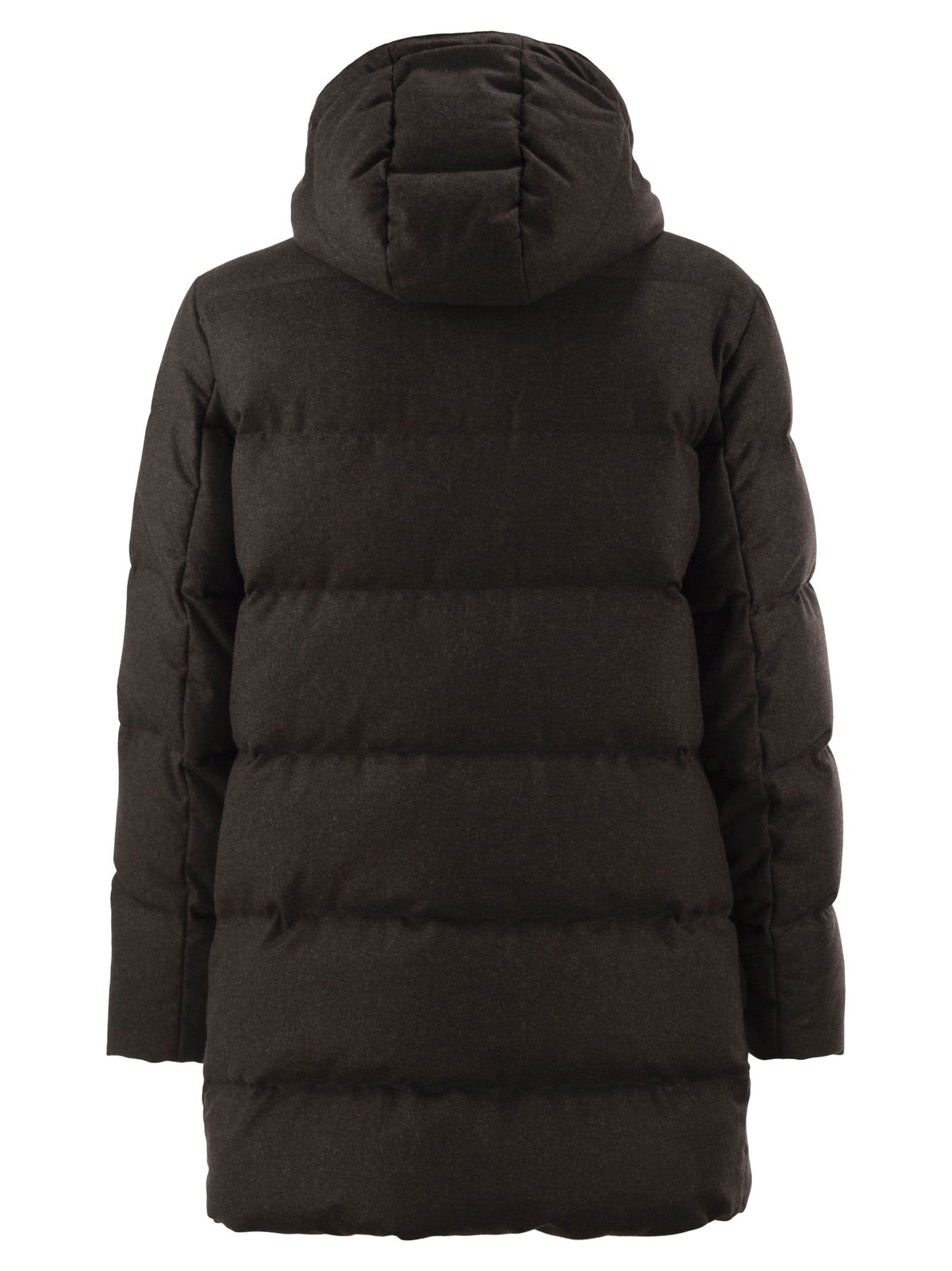 Fay Men Pure Virgin Wool Hooded Down Coat
