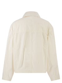 FAY Fay Women Cropped Technical Cotton Jacket With Signature Hook Fastening