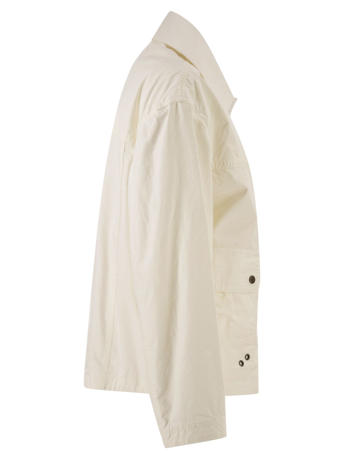 FAY Fay Women Cropped Technical Cotton Jacket With Signature Hook Fastening
