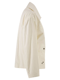 FAY Fay Women Cropped Technical Cotton Jacket With Signature Hook Fastening